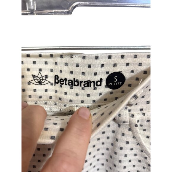 Betabrand Womens S Petite Polka Dot Pants White & Black - Picture 4 of 5
